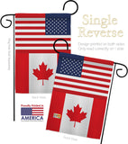 Canada US Friendship - Nationality Flags of the World Vertical Impressions Decorative Flags HG140329 Made In USA