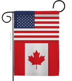 Canada US Friendship - Nationality Flags of the World Vertical Impressions Decorative Flags HG140329 Made In USA