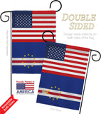Cape Verde US Friendship - Nationality Flags of the World Vertical Impressions Decorative Flags HG140330 Made In USA