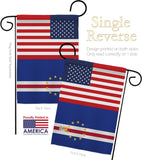 Cape Verde US Friendship - Nationality Flags of the World Vertical Impressions Decorative Flags HG140330 Made In USA