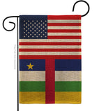 Central African Rep. US Friendship - Nationality Flags of the World Vertical Impressions Decorative Flags HG140333 Made In USA
