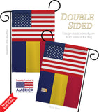 Chad US Friendship - Nationality Flags of the World Vertical Impressions Decorative Flags HG140334 Made In USA