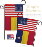 Chad US Friendship - Nationality Flags of the World Vertical Impressions Decorative Flags HG140334 Made In USA