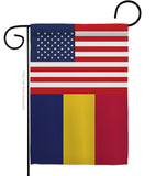 Chad US Friendship - Nationality Flags of the World Vertical Impressions Decorative Flags HG140334 Made In USA