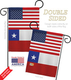 Chile US Friendship - Nationality Flags of the World Vertical Impressions Decorative Flags HG140335 Made In USA