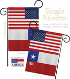 Chile US Friendship - Nationality Flags of the World Vertical Impressions Decorative Flags HG140335 Made In USA