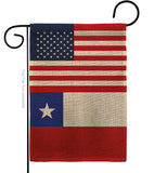 Chile US Friendship - Nationality Flags of the World Vertical Impressions Decorative Flags HG140335 Made In USA