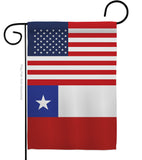 Chile US Friendship - Nationality Flags of the World Vertical Impressions Decorative Flags HG140335 Made In USA