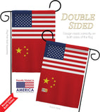 China US Friendship - Nationality Flags of the World Vertical Impressions Decorative Flags HG140336 Made In USA