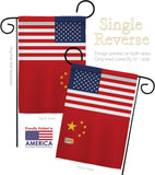 China US Friendship - Nationality Flags of the World Vertical Impressions Decorative Flags HG140336 Made In USA