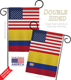 Colombia US Friendship - Nationality Flags of the World Vertical Impressions Decorative Flags HG140339 Made In USA