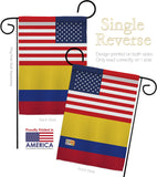 Colombia US Friendship - Nationality Flags of the World Vertical Impressions Decorative Flags HG140339 Made In USA