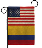 Colombia US Friendship - Nationality Flags of the World Vertical Impressions Decorative Flags HG140339 Made In USA