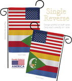 Comoros US Friendship - Nationality Flags of the World Vertical Impressions Decorative Flags HG140340 Made In USA