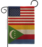 Comoros US Friendship - Nationality Flags of the World Vertical Impressions Decorative Flags HG140340 Made In USA
