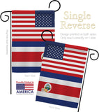 Costa Rica US Friendship - Nationality Flags of the World Vertical Impressions Decorative Flags HG140348 Made In USA