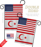 Cyprus Northern US Friendship - Nationality Flags of the World Vertical Impressions Decorative Flags HG140356 Made In USA
