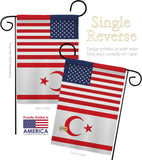 Cyprus Northern US Friendship - Nationality Flags of the World Vertical Impressions Decorative Flags HG140356 Made In USA