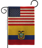 Ecuador US Friendship - Nationality Flags of the World Vertical Impressions Decorative Flags HG140365 Made In USA