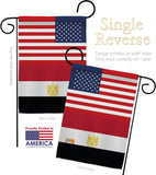 Egypt US Friendship - Nationality Flags of the World Vertical Impressions Decorative Flags HG140366 Made In USA