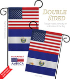 El Salvador US Friendship - Nationality Flags of the World Vertical Impressions Decorative Flags HG140367 Made In USA