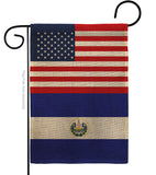 El Salvador US Friendship - Nationality Flags of the World Vertical Impressions Decorative Flags HG140367 Made In USA