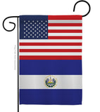 El Salvador US Friendship - Nationality Flags of the World Vertical Impressions Decorative Flags HG140367 Made In USA