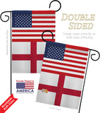 England US Friendship - Nationality Flags of the World Vertical Impressions Decorative Flags HG140368 Made In USA