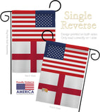 England US Friendship - Nationality Flags of the World Vertical Impressions Decorative Flags HG140368 Made In USA