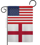 England US Friendship - Nationality Flags of the World Vertical Impressions Decorative Flags HG140368 Made In USA