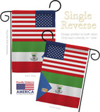 Equatorial Guinea US Friendship - Nationality Flags of the World Vertical Impressions Decorative Flags HG140369 Made In USA