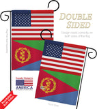 Eritrea US Friendship - Nationality Flags of the World Vertical Impressions Decorative Flags HG140370 Made In USA