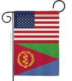Eritrea US Friendship - Nationality Flags of the World Vertical Impressions Decorative Flags HG140370 Made In USA