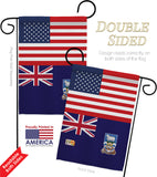 Falkland Islands US Friendship - Nationality Flags of the World Vertical Impressions Decorative Flags HG140374 Made In USA