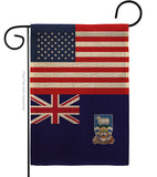 Falkland Islands US Friendship - Nationality Flags of the World Vertical Impressions Decorative Flags HG140374 Made In USA