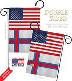 Faroe Islands US Friendship - Nationality Flags of the World Vertical Impressions Decorative Flags HG140376 Made In USA