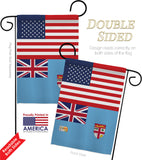 FIJI US Friendship - Nationality Flags of the World Vertical Impressions Decorative Flags HG140377 Made In USA