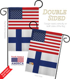 Finland US Friendship - Nationality Flags of the World Vertical Impressions Decorative Flags HG140378 Made In USA