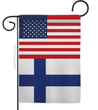 Finland US Friendship - Nationality Flags of the World Vertical Impressions Decorative Flags HG140378 Made In USA