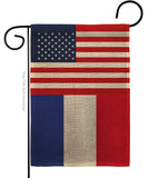 France US Friendship - Nationality Flags of the World Vertical Impressions Decorative Flags HG140379 Made In USA