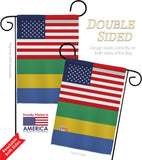 Gabon US Friendship - Nationality Flags of the World Vertical Impressions Decorative Flags HG140380 Made In USA