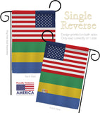 Gabon US Friendship - Nationality Flags of the World Vertical Impressions Decorative Flags HG140380 Made In USA