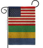 Gabon US Friendship - Nationality Flags of the World Vertical Impressions Decorative Flags HG140380 Made In USA