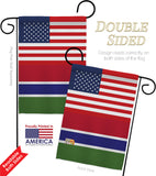 Gambia US Friendship - Nationality Flags of the World Vertical Impressions Decorative Flags HG140381 Made In USA