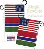 Gambia US Friendship - Nationality Flags of the World Vertical Impressions Decorative Flags HG140381 Made In USA