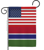 Gambia US Friendship - Nationality Flags of the World Vertical Impressions Decorative Flags HG140381 Made In USA