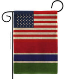 Gambia US Friendship - Nationality Flags of the World Vertical Impressions Decorative Flags HG140381 Made In USA