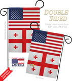 Georgia Republic US Friendship - Nationality Flags of the World Vertical Impressions Decorative Flags HG140382 Made In USA