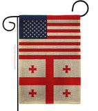 Georgia Republic US Friendship - Nationality Flags of the World Vertical Impressions Decorative Flags HG140382 Made In USA