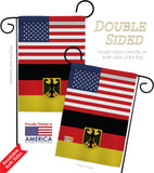 Germany w/Eagle US Friendship - Nationality Flags of the World Vertical Impressions Decorative Flags HG140383 Made In USA